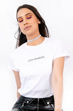 Classic Con Ovarios.™ T-Shirt in White