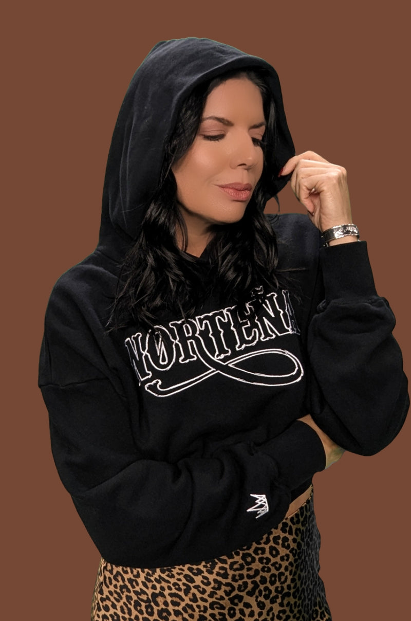 Norteña Embroidered Heavyweight Cropped Hoodie