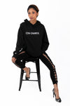 Con Ovarios.™ Embroidered Hoodie Black (Bundle It and Save)