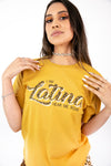 I Am Latina Hear Me Roar T-Shirt in Mustard