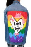 Love Is Love Canvas Denim Jacket